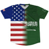 American Flag And Saudi Arabia Flag Combination Soccer Jersey Made In USA by Tribe Lacrosse