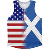 American Flag And Scotland Flag Combination Athletic Tank Top by Tribe Lacrosse