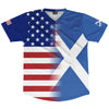American Flag And Scotland Flag Combination Soccer Jersey Made In USA by Tribe Lacrosse