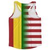 American Flag And Senegal Flag Combination Running Racerback Singlet Track Tank Top