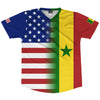 American Flag And Senegal Flag Combination Soccer Jersey Made In USA by Tribe Lacrosse