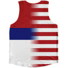 American Flag And Serbia Flag Combination Athletic Tank Top