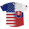 American Flag And Slovakia Flag Combination Soccer Jersey Made In USA by Tribe Lacrosse