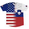 American Flag And Slovenia Flag Combination Soccer Jersey Made In USA by Tribe Lacrosse
