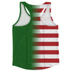 American Flag And Solomon Islands Flag Combination Running Racerback Singlet Track Tank Top