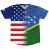 American Flag And Solomon Islands Flag Combination Soccer Jersey Made In USA by Tribe Lacrosse