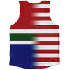 American Flag And South Africa Flag Combination Athletic Tank Top