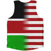 American Flag And South Sudan Flag Combination Athletic Tank Top