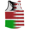 American Flag And South Sudan Flag Combination Running Racerback Singlet Track Tank Top