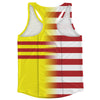 American Flag And South Vietnam Flag Combination Running Racerback Singlet Track Tank Top