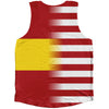 American Flag And Spain Flag Combination Athletic Tank Top