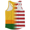 American Flag And Sri Lanka Flag Combination Running Racerback Singlet Track Tank Top