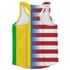 American Flag And St. Vincent & Grenadines Flag Combination Running Racerback Singlet Track Tank Top