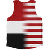 American Flag And Sudan Flag Combination Athletic Tank Top