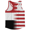 American Flag And Sudan Flag Combination Running Racerback Singlet Track Tank Top