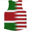 American Flag And Suriname Flag Combination Athletic Tank Top