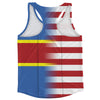 American Flag And Swaziland Flag Combination Running Racerback Singlet Track Tank Top