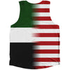 American Flag And Syria Flag Combination Athletic Tank Top
