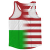 American Flag And Tajiistan Flag Combination Running Racerback Singlet Track Tank Top