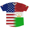 American Flag And Tajikistan Flag Combination Soccer Jersey Made In USA by Tribe Lacrosse
