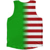 American Flag And Tanzania Flag Combination Athletic Tank Top