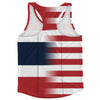 American Flag And Thailand Flag Combination Running Racerback Singlet Track Tank Top