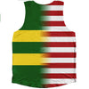American Flag And Togo Flag Combination Athletic Tank Top