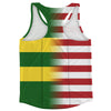 American Flag And Togo Flag Combination Running Racerback Singlet Track Tank Top