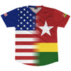 American Flag And Togo Flag Combination Soccer Jersey Made In USA by Tribe Lacrosse
