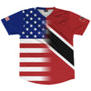 American Flag And Trinidad And Tobago Flag Combination Soccer Jersey Made In USA by Tribe Lacrosse