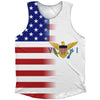 American Flag And US Virgin Islands Flag Combination Athletic Tank Top by Tribe Lacrosse