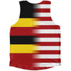 American Flag And Uganda Flag Combination Athletic Tank Top