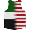 American Flag And United Arab Emirates Flag Combination Athletic Tank Top