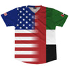 American Flag And United Arab Emirates Flag Combination Soccer Jersey Made In USA by Tribe Lacrosse
