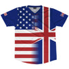 American Flag And United Kingdom Flag Combination Soccer Jersey Made In USA by Tribe Lacrosse