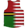 American Flag And Vanuatu Flag Combination Athletic Tank Top