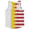 American Flag And Vatican Flag Combination Running Racerback Singlet Track Tank Top