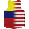American Flag And Venezuela Flag Combination Athletic Tank Top