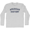 American History Adult Cotton Long Sleeve T-shirt by Tribe Lacrosse