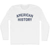 American History Adult Cotton Long Sleeve T-shirt by Tribe Lacrosse