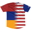 American Flag And Armenia Flag Combination Soccer Jersey Made In USA