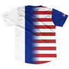 American Flag And Azores Flag Combination Soccer Jersey Made In USA