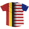 American Flag And Belgium Flag Combination Soccer Jersey Made In USA