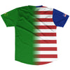 American Flag And Brazil Flag Combination Soccer Jersey Made In USA