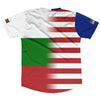 American Flag And Bulgaria Flag Combination Soccer Jersey Made In USA