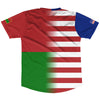 American Flag And Burkina Faso Flag Combination Soccer Jersey Made In USA