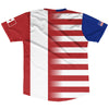 American Flag And Canada Flag Combination Soccer Jersey Made In USA