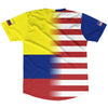 American Flag And Colombia Flag Combination Soccer Jersey Made In USA