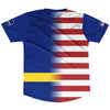 American Flag And Curacao Flag Combination Soccer Jersey Made In USA