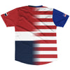 American Flag And Dominican Republic Flag Combination Soccer Jersey Made In USA